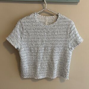 American Eagle Outfitters smocked top blue and white size xxl